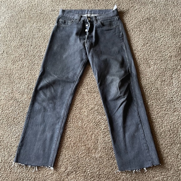 Levi’s 501 raw egocentric bottoms wide leg size 30x29 stone color - Picture 7 of 7